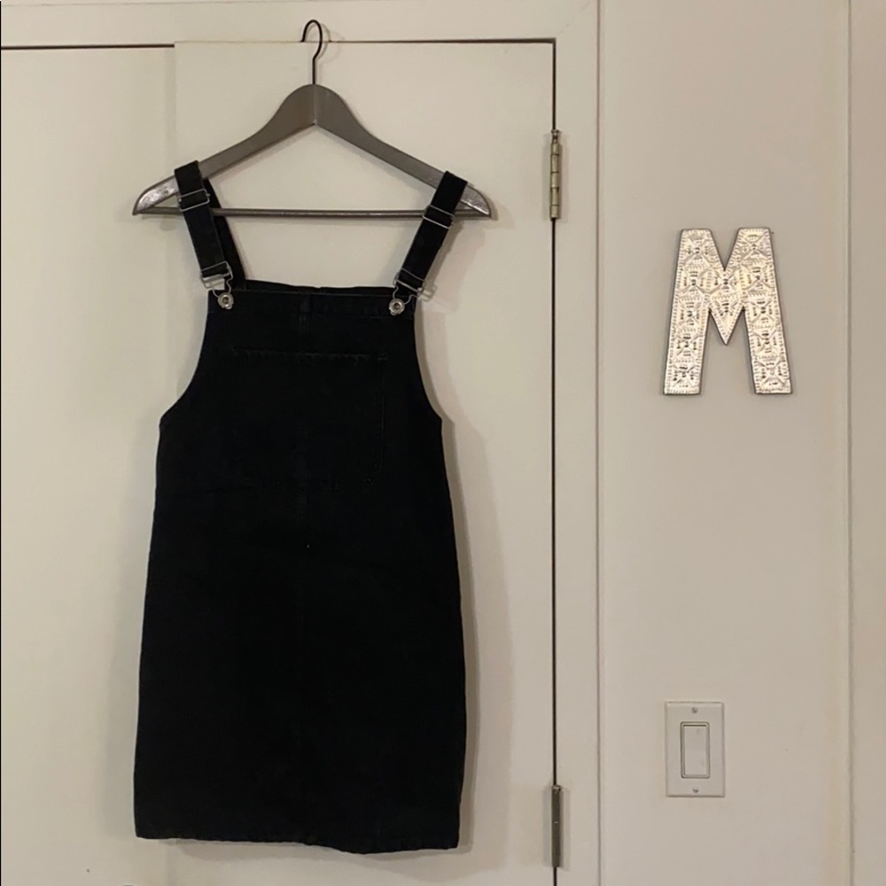 Black overall dress
